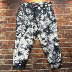 Torrid Black and White Tie-Dye Joggers